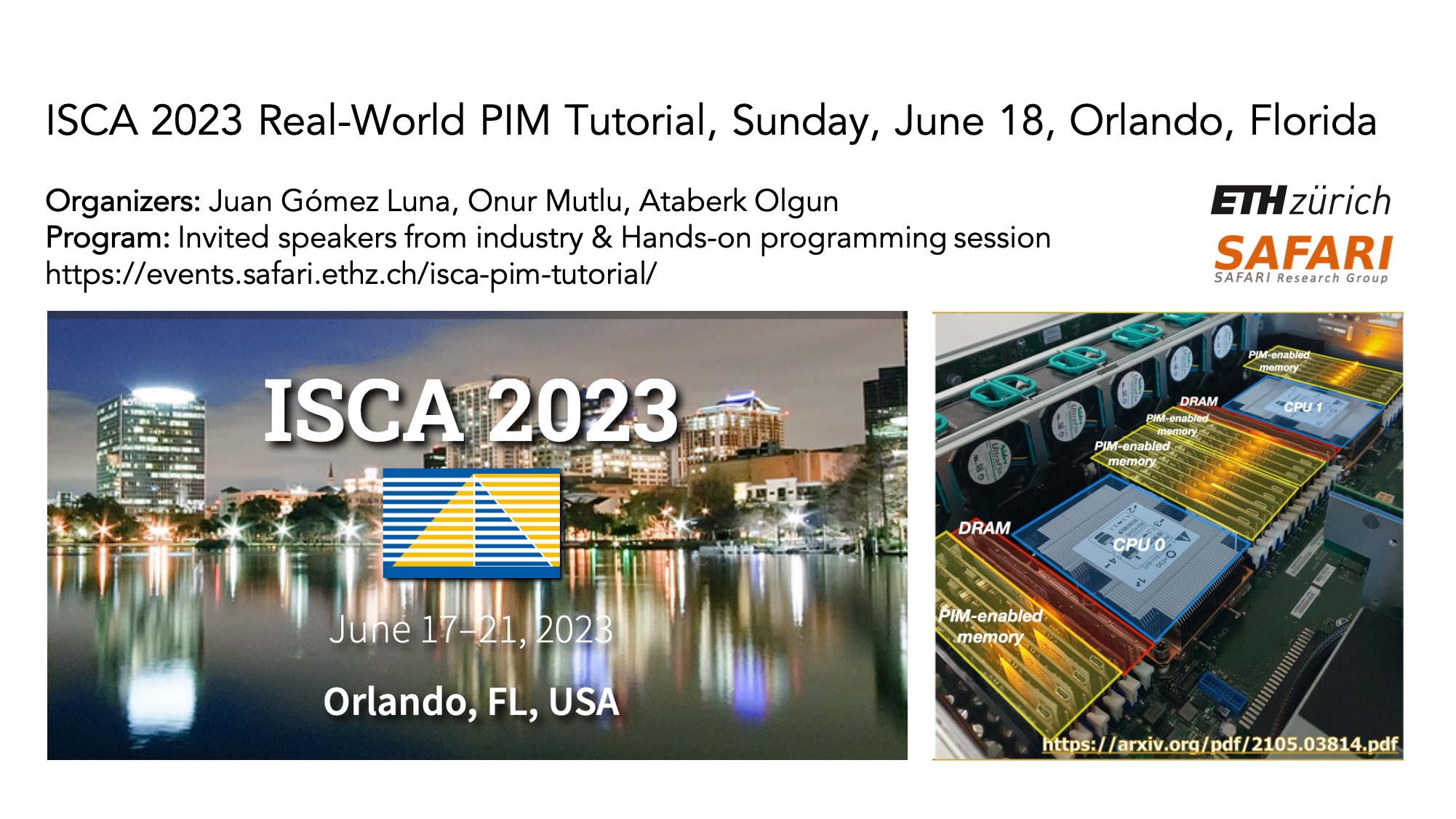 RealWorld PIM Tutorial ISCA 2023 SIGARCH