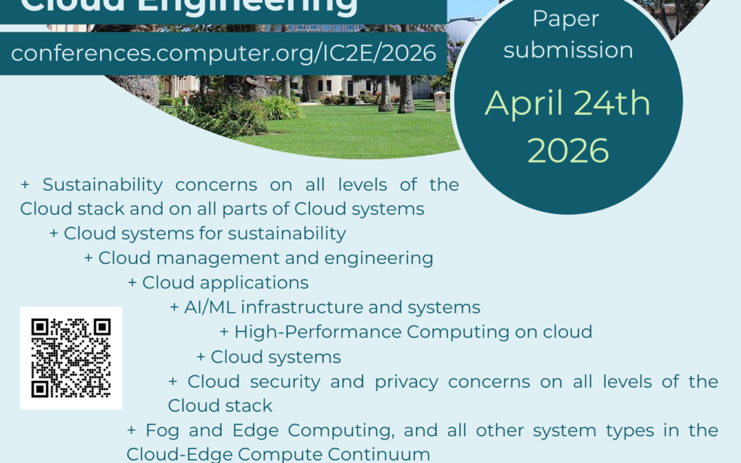 Call for Contributions: 14th IEEE International Conference on Cloud Engineering (IC2E 2026)