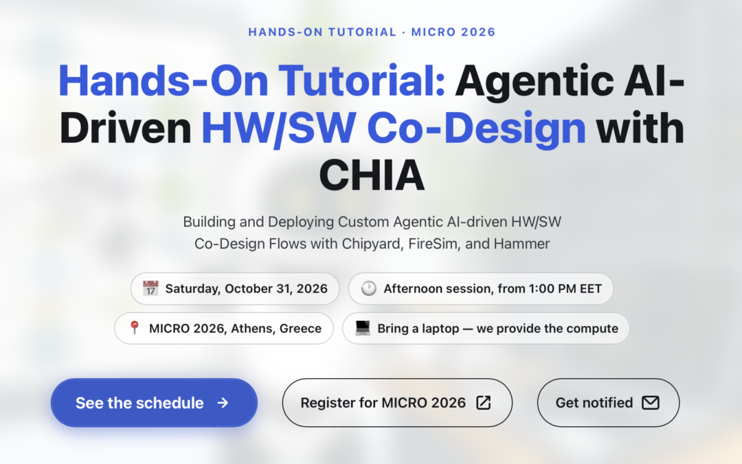 CHIA Tutorial @ MICRO 2026